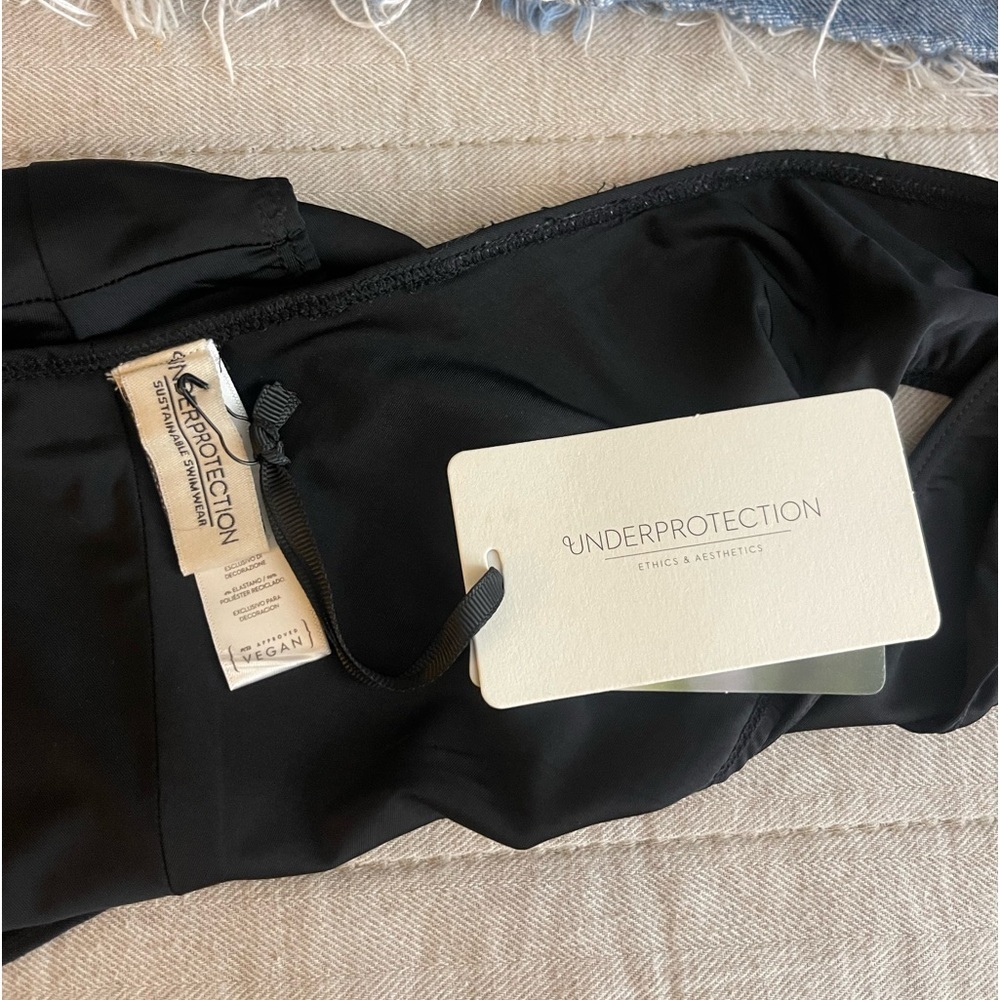 Underprotection High Cut Bikini Bottoms Black Vegan New With Tags Size Xl — image 6 of 8